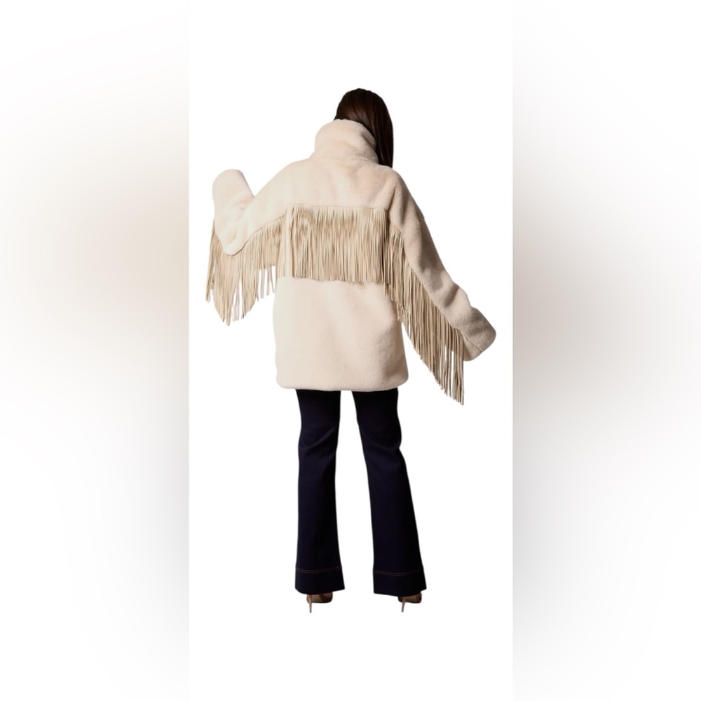 Elegant Cream Fringe Women's Bag - Picture 6 of 10